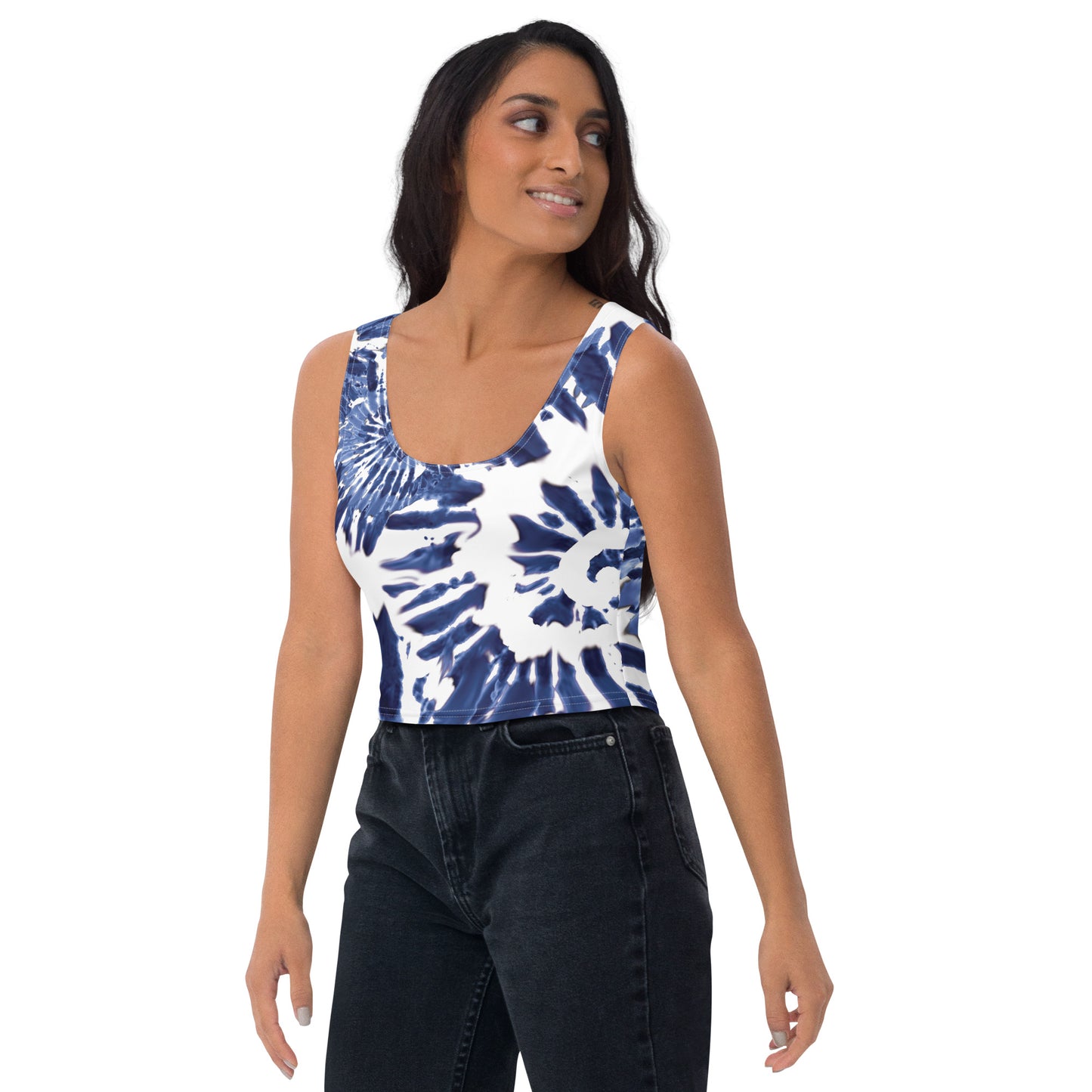 Women's, Teen's Crop Top Blue and White