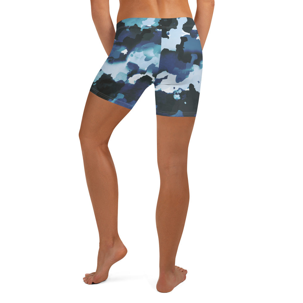 Legging Shorts Yoga & Fitness Blue Army