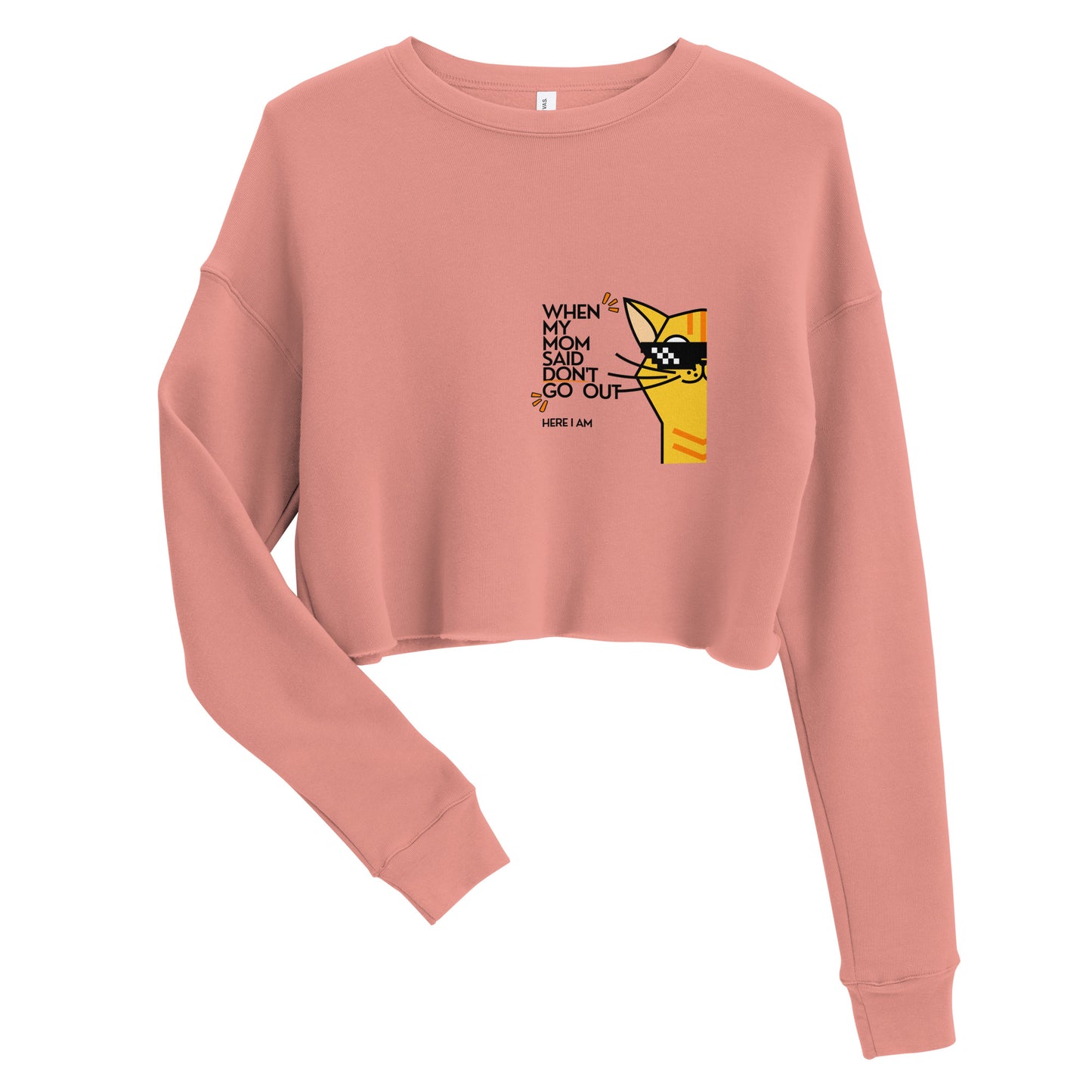 Crop Sweatshirt Cool Cat